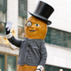 The extraterrestrial visitor arrives in wealthy nut-mascot form.